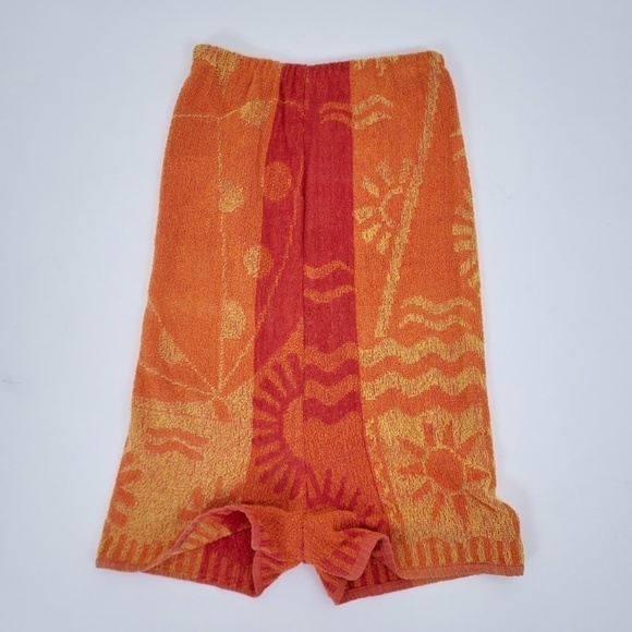 Reworked vintage towel romper shorts tube top sleeveless handmade thrift flip - Picture 12 of 12